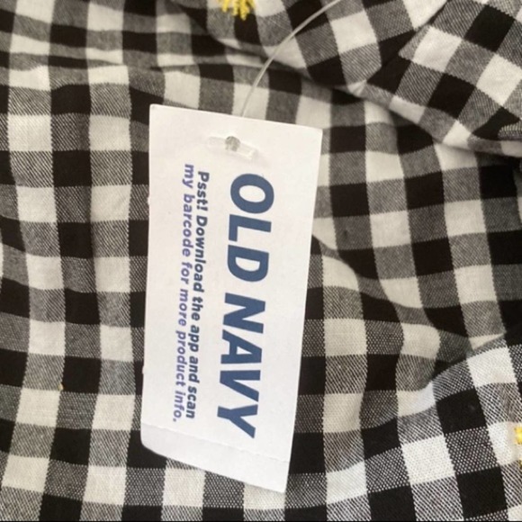 Old Navy gingham daisy Patterned puff Sleeve - Picture 8 of 11